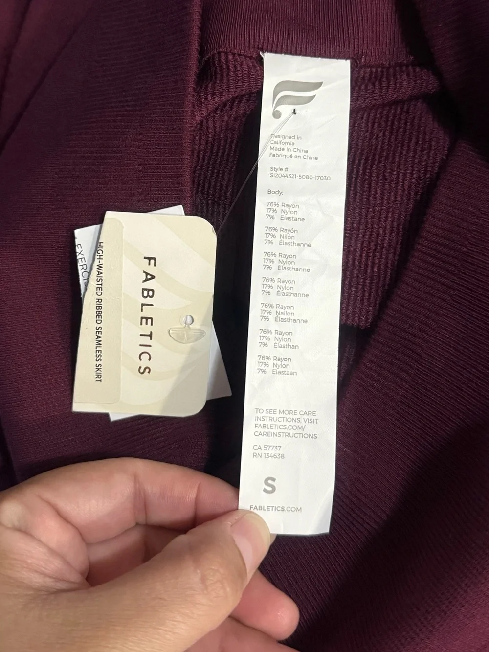 Fabletics High-Waisted Ribbed Seamless Skirt
